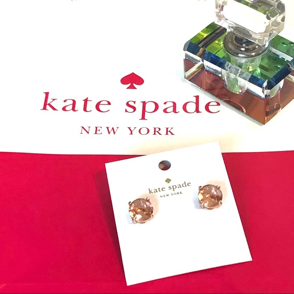 Kate Spade Light Peach Gumdrop Stud Round Earrings - Picture 5 of 9